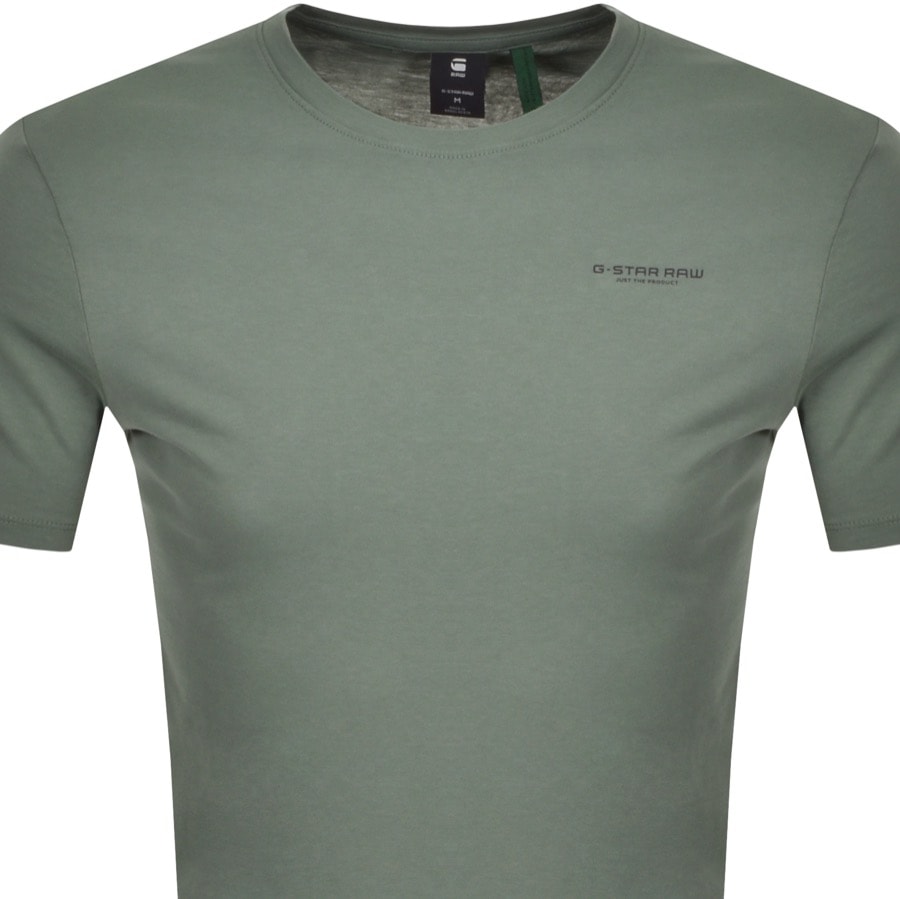 Alternative Image for ProductG Star Raw Slim Logo T Shirt Green2